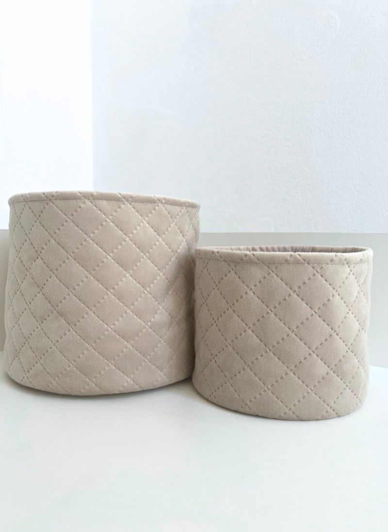 Корзинка Soft беж велюр