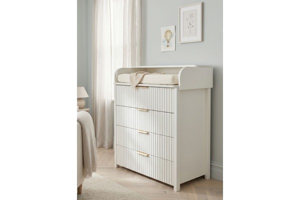 Комод-пеленатор Shell белый на 4 шухляды