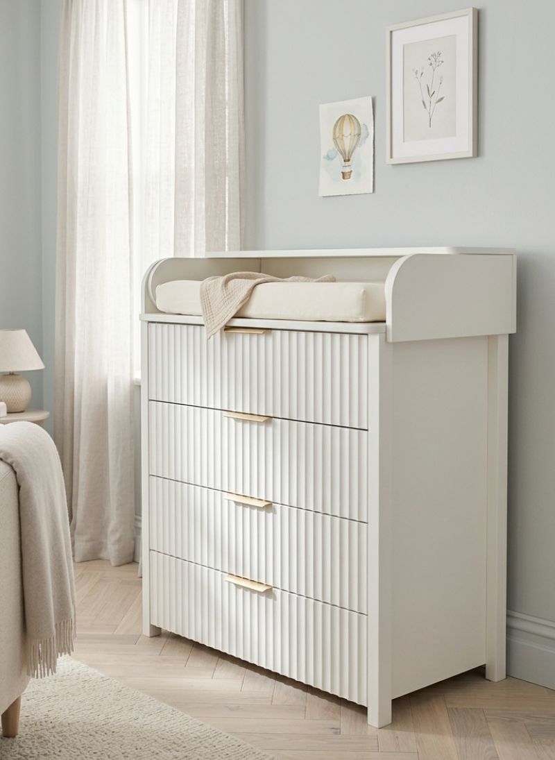 Комод-пеленатор Shell білий на 4 шухляди Комод-пеленатор Shell білий на 4 шухляди