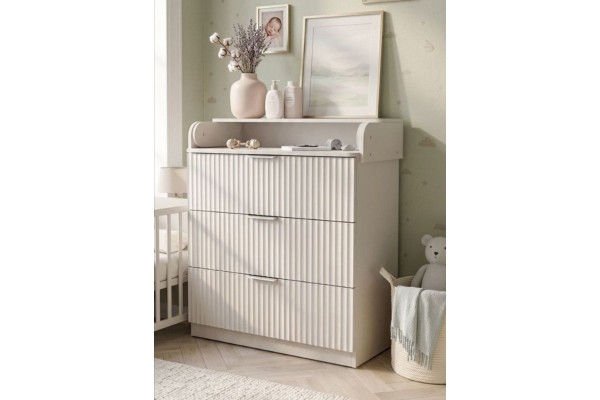 Комод-пеленатор Shell белый на 3 шухляды