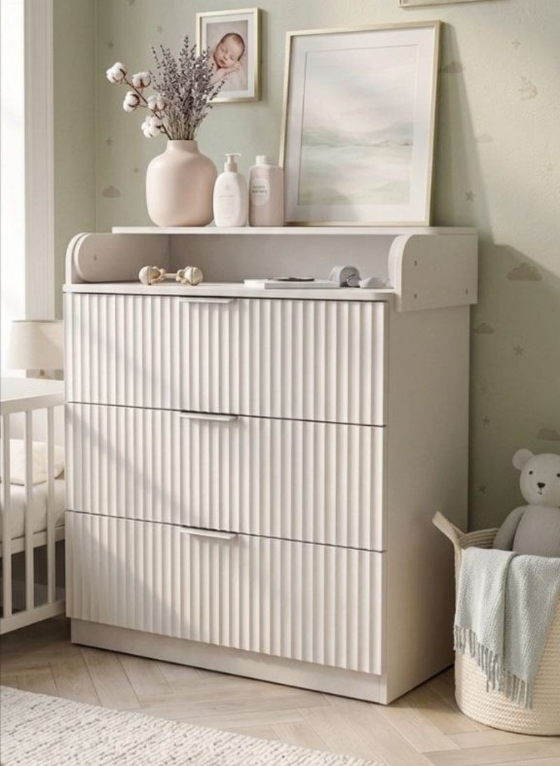 Комод-пеленатор Shell білий на 3 шухляди Комод-пеленатор Shell білий на 3 шухляди