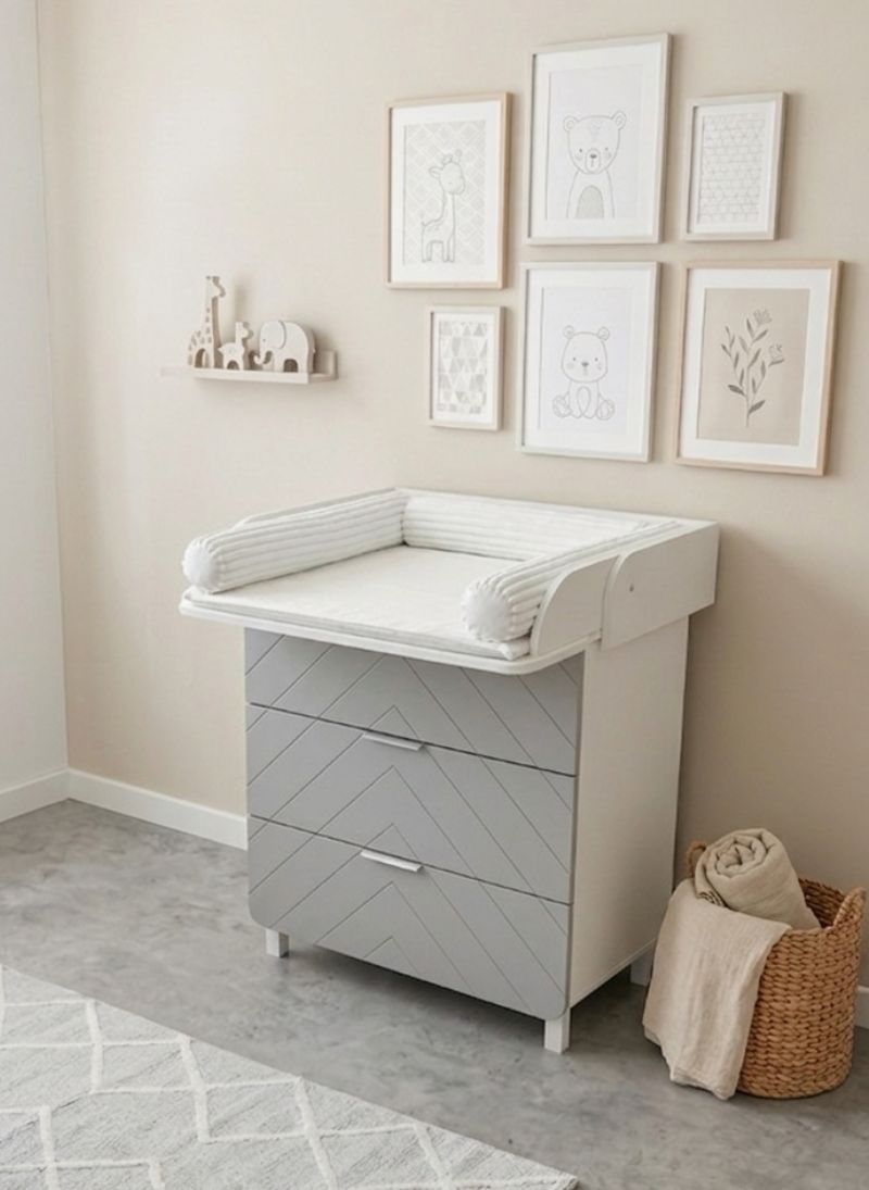 Комод-пеленатор Lines сірий Комод-пеленатор Lines сірий